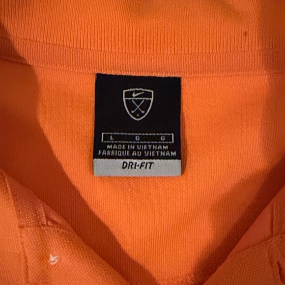 Vintage Orange Nike Dri Fit Golf/Polo Shirt: Like New - Picture 3 of 4